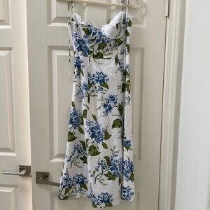 Reformation Blue Floral Dress 0